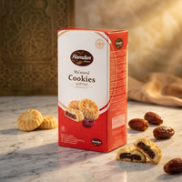 Hamdan Ma'amoul Cookies Kaak Eleid - 20 Pieces - Authentic Date Filled Shortbread Biscuits with Anise and Cinnamon - Premium Dessert for Tea & Celebrations