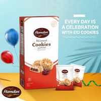 Hamdan Ma'amoul Cookies Kaak Eleid - 20 Pieces - Authentic Date Filled Shortbread Biscuits with Anise and Cinnamon - Premium Dessert for Tea & Celebrations