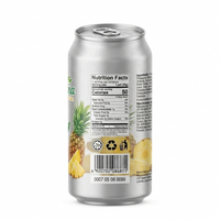 Elisha Sparkling Drink 12.3 fl oz (350ml) Cans Refreshing Bubbly Delicious Pineapple Flavor for Hydration & Enjoyment
