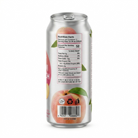 Elisha Peach Sparkling Drink 12.3 fl oz (350ml) Cans, Naturally Flavored Low Calorie Refreshment for Everyday Hydration & Enjoyment