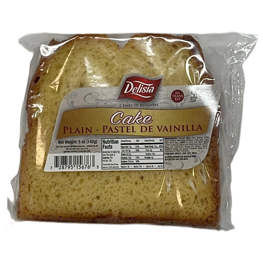 Delisia Plain Vanilla Cake 5oz-Single Cake Snack