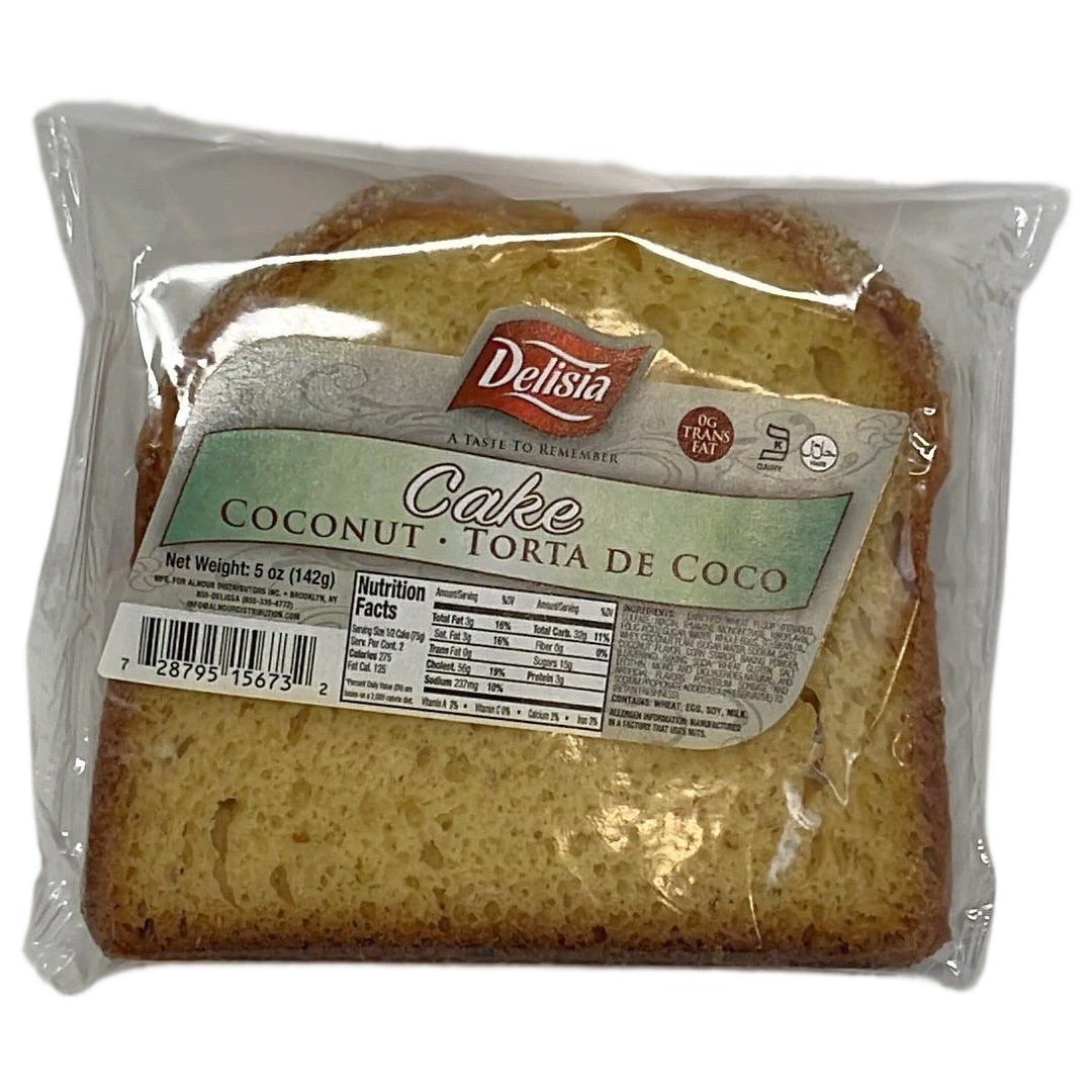 Delisia Coconut Cake 5oz Moist Torta De Coco Snack-Single Cake Snack