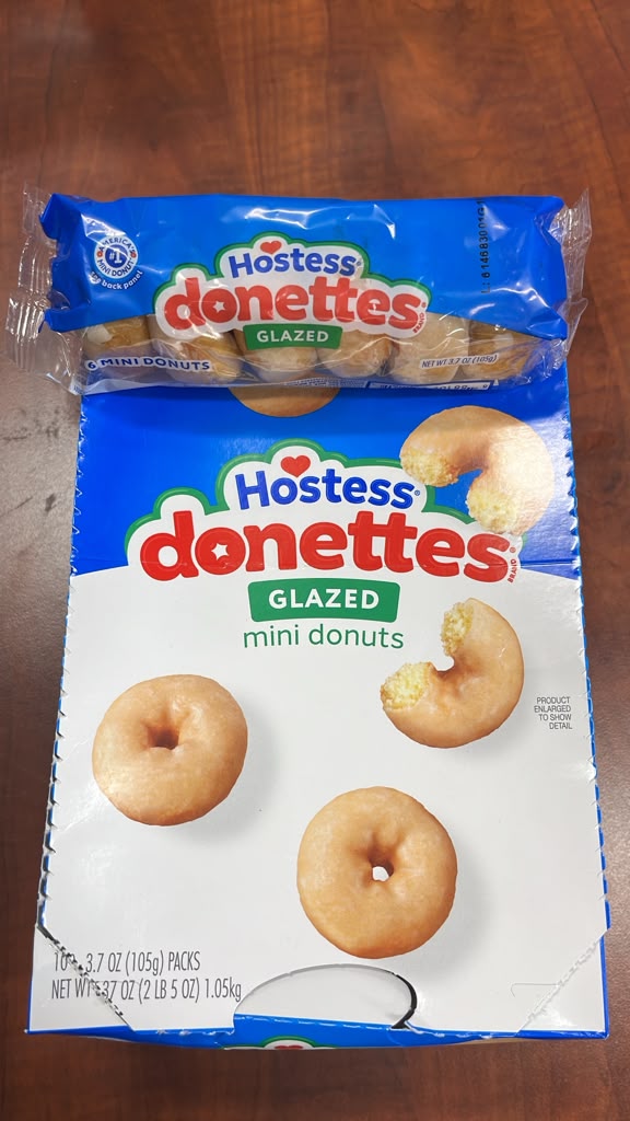 Hostess Glazed Donettes 10-Pack Mini Donuts Sweet Breakfast Snack