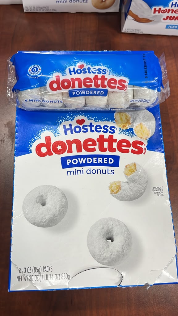 Hostess Donettes Powdered Mini Donuts 30 oz 10-Pack On-the-Go Snack