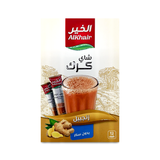 Front view of a pack of Alkhair Karak Sugar Free tea with Ginger