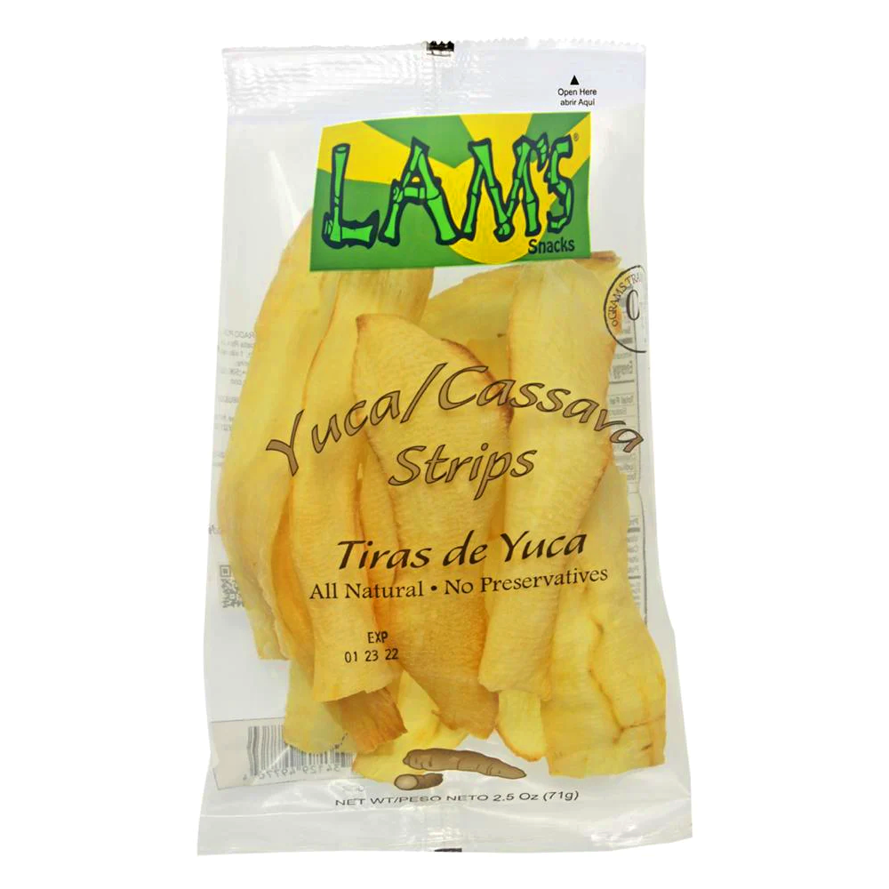 Lam's Yuca/ Cassava Strips, vegetable snacks 2.5 oz