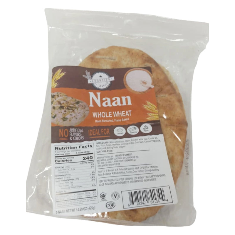 Hand-stretched whole wheat naan bread from NAAN bakery, 16-pack, 14.99 oz, fresh and soft Indian-style flatbread.