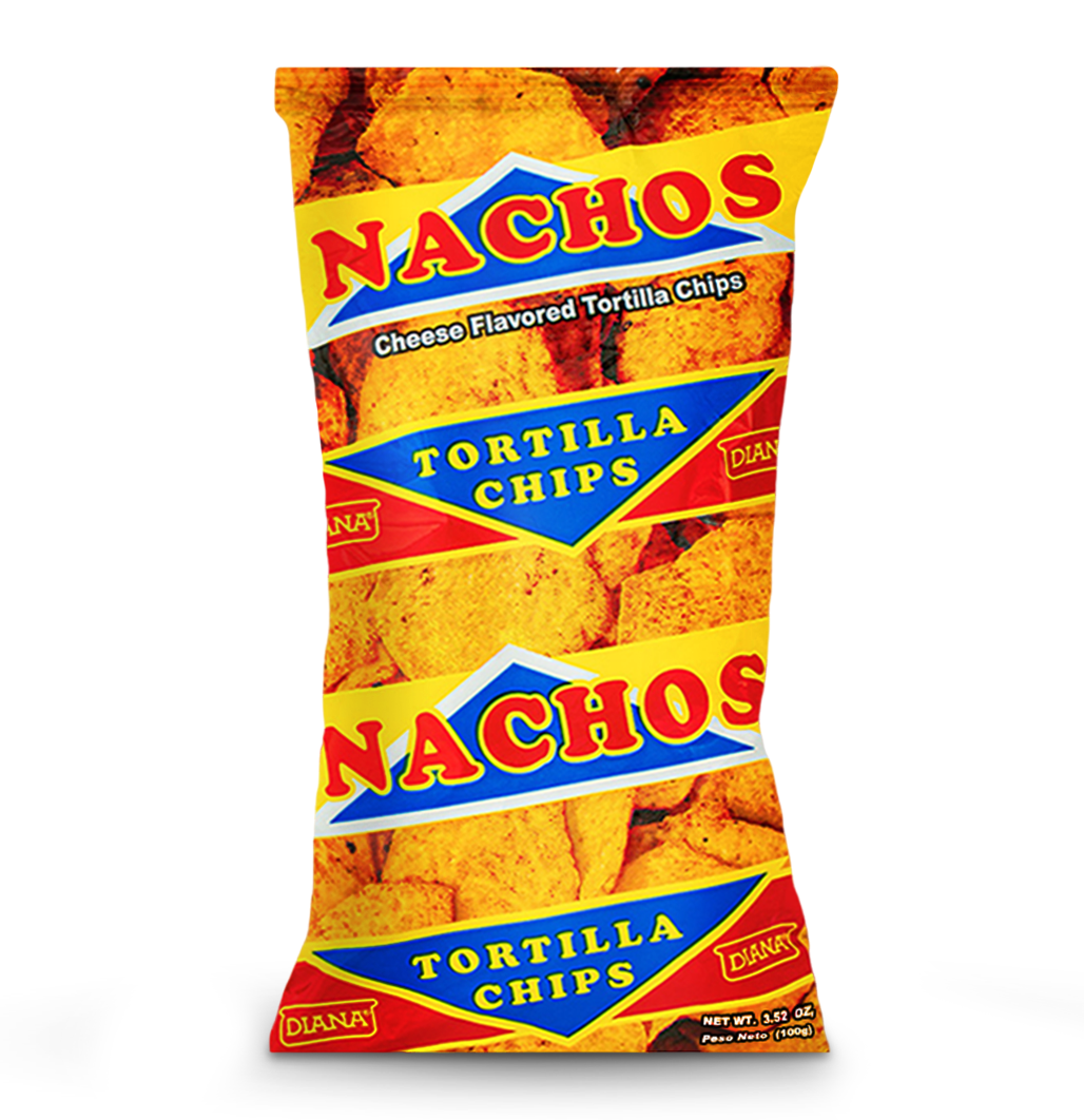A bag of Diana Nachos Tortilla Chips, the best nachos chips ever