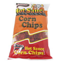 Nicks Hot Sauce Flavored Corn Chips - Spicy & Crunchy Snack - 4 oz Bag