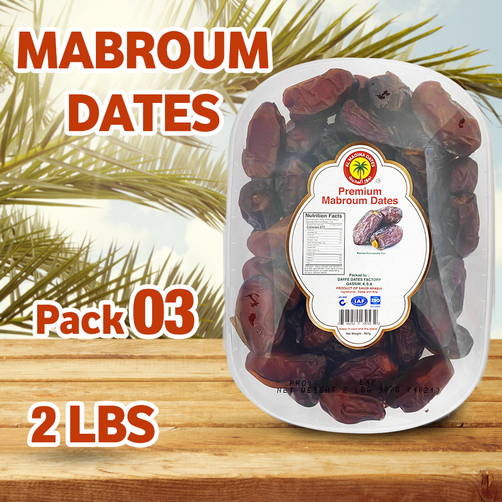 Dates | Al Madina Dates |Premium Mabroum Dates | Saudi dates |Best breakfast in Ramadan | Choose carefully|100% Fresh | Ramadan gift box |907g|2LB