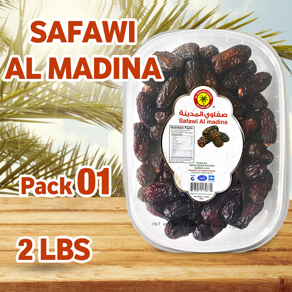 Dates | Al Madina Dates |Safawi | Best breakfast in Ramadan| Saudi dates| Choose carefully|100% Fresh | Naturally Sweet| Ramadan gift box |907g|2LB