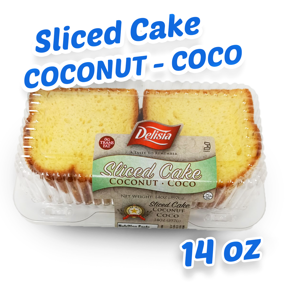 14oz Sliced Snack Cakes for Breakfast with Coconut Coco