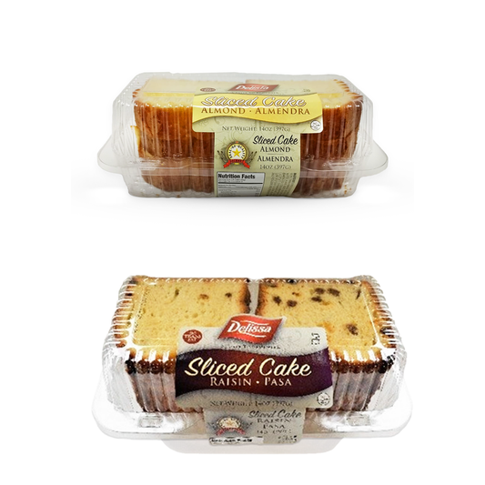 Delisia Sliced Almond and Raisin Cakes | cake decorating turntable | cake spinner | 397G | 14oz