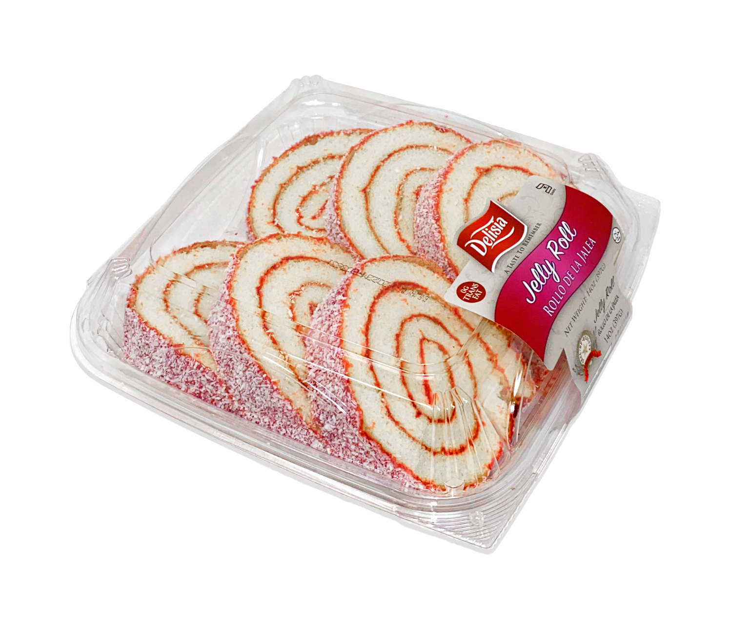 Delisia Jelly Roll 0G Trans Fat| Snacks, Cake Snacks, Breakfast Cakes, Fresh Gourmet Bakery Dessert | Pre-Sliced Jelly Roll Cakes Box, Delicious Food Gift Idea for Women, Men, Kids | Snacks Cake for Delivery | 14 oz (397g)