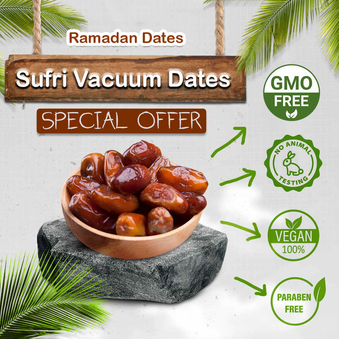 Madina Vacuum Sufri Dates Premium Saudi Arabian Dates 2.2lbs