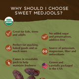 Sweet Medjools 2Lb (908 gm), Natural Delights Medjool Dates – Large Dates Medjool, Non-GMO Verified, Pesticide Free, Naturally Sweet Fruit Snack,