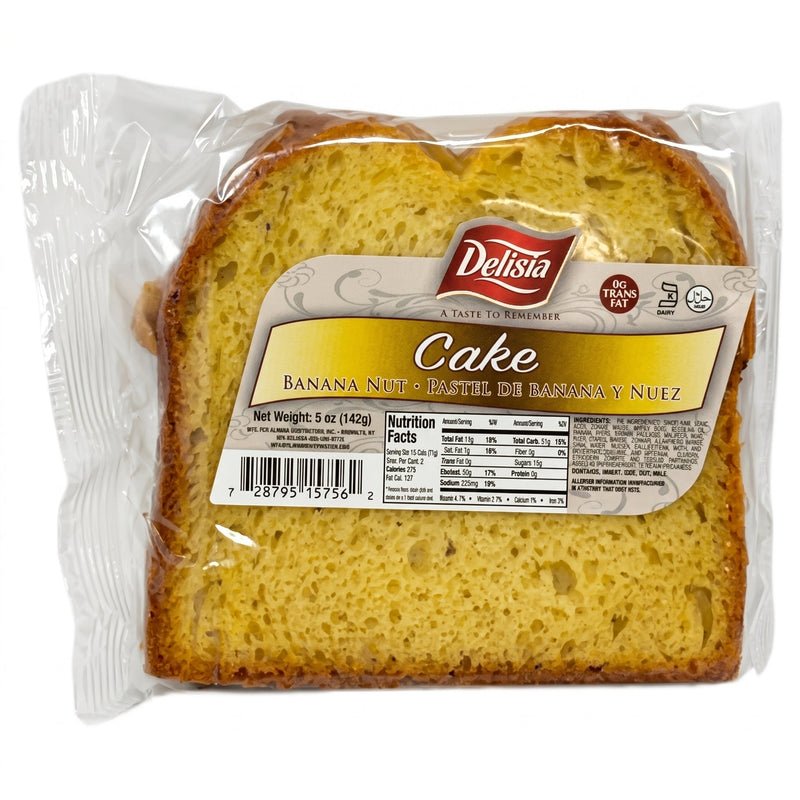 Delisia Banana Nut Cake 5oz-Single Cake Snack