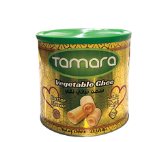 Tamara vegetable ghee 1.7kg jar, butter-flavored oil ideal for cooking and baking, shown in a clear container.