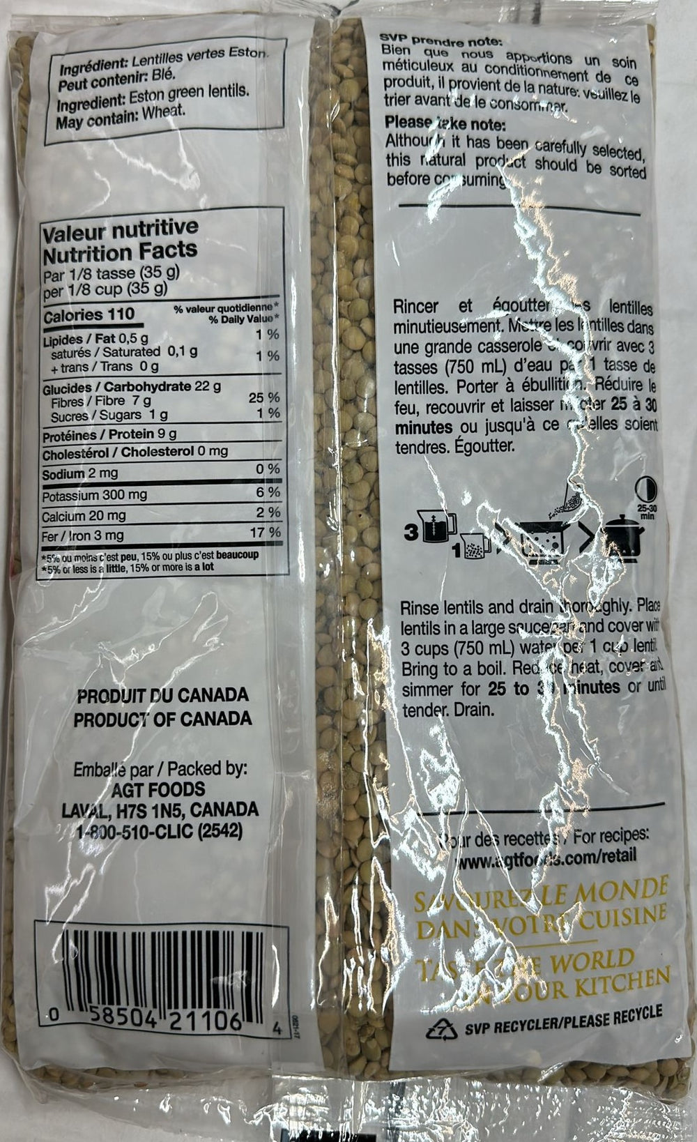 CLIC Eston Green lentils - 1PaysLess