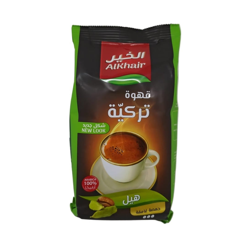 Alkhair Turkish coffee package on a white background