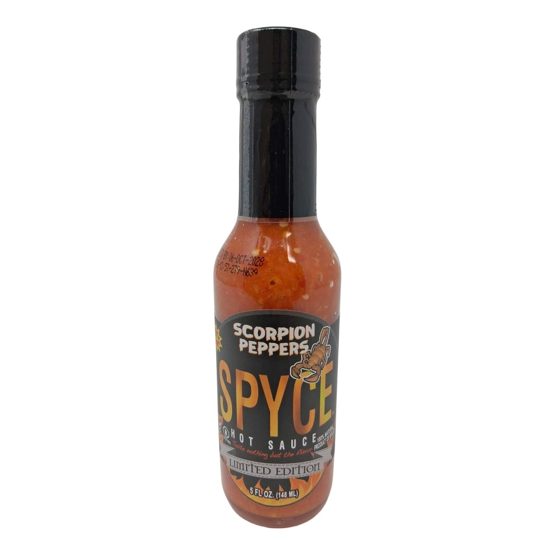 SPYCE Scorpion Pepper Hot Sauce 5 fl oz 70% Less Sodium No Sugar Added For Flavorful Cooking & Dipping - SANI-LLC