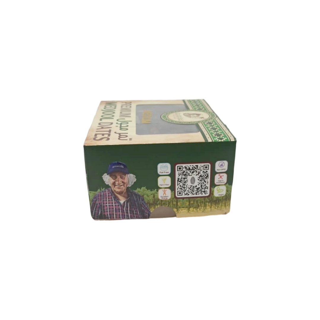 Abuayyash Farms Premium Medjool Dates, 2 lb (907g) Box, Medium Size Whole Fruit, Product of Jordan, Naturally Sweet & High Fiber Healthy Snack - SANI-LLC