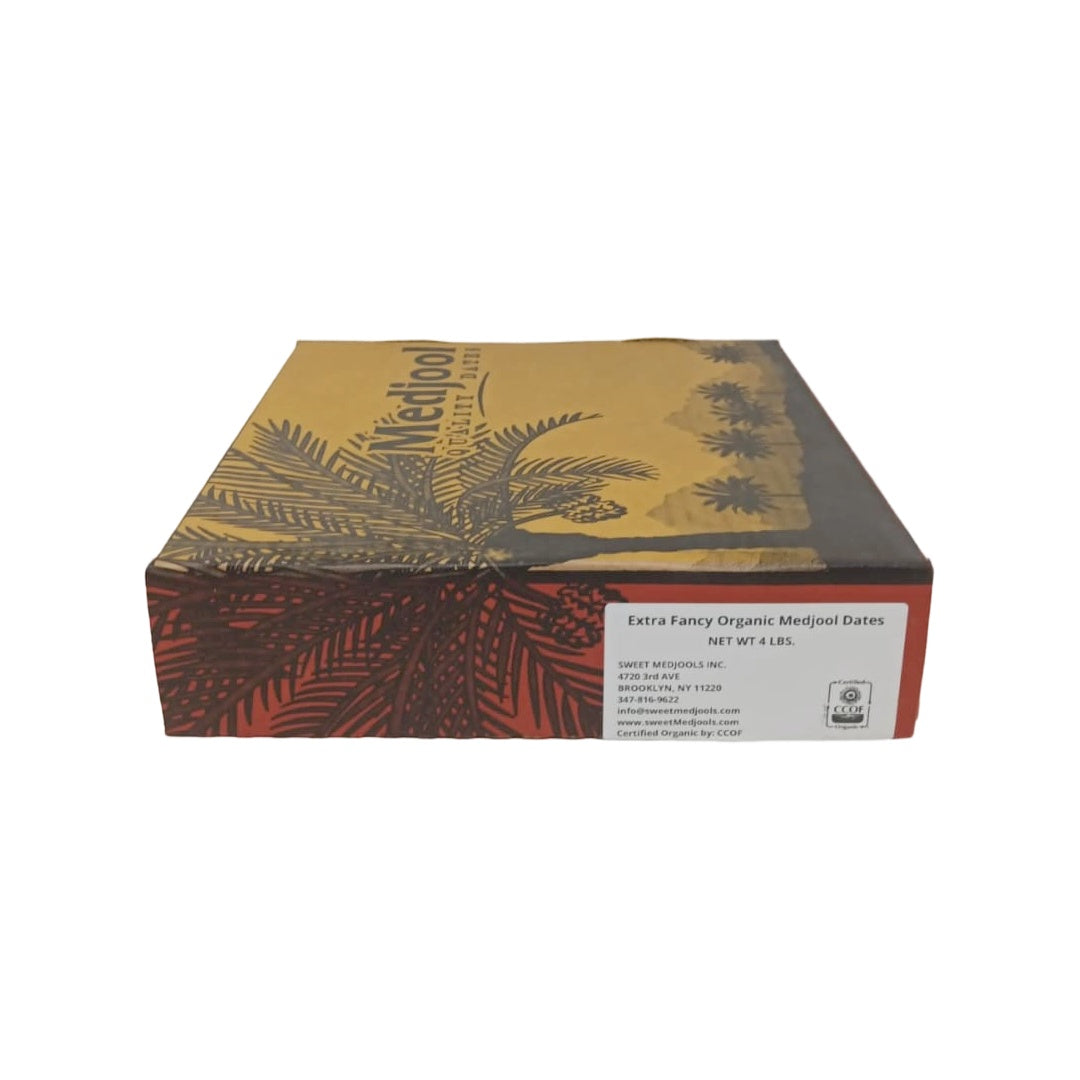 Sweet Medjool Extra Fancy Organic Medjool Dates, 4lb Bulk Box, CCOF Certified Organic, Non-GMO Whole Fruit, Naturally Sweet Energy Snack, No Added Sugar - SANI-LLC