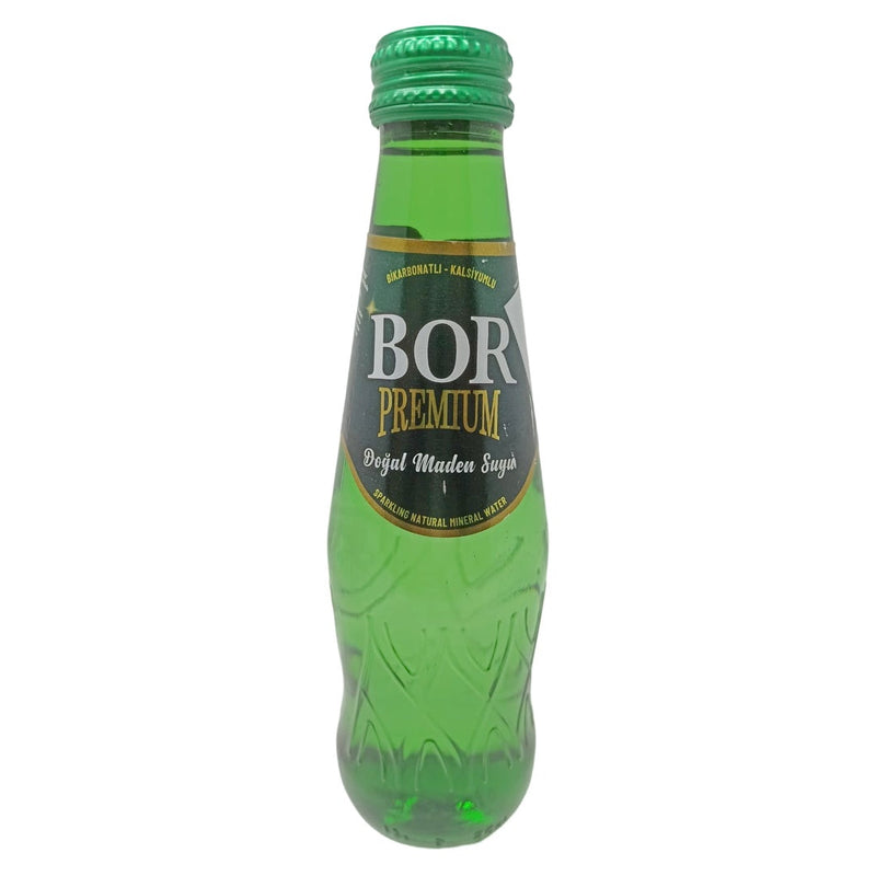 Bor Premium Sparkling Natural Mineral Water, 200ml Glass Bottle, Rich in Bicarbonate & Calcium, Naturally Carbonated Refreshment from Turkey - SANI-LLC