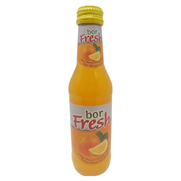 Bor Fresh Orange Flavored Carbonated Soda Drink, 200ML (6.7 fl oz) Glass Bottle, Made with Beetroot Sugar, Crisp Citrus Sparkling Beverage for Refreshing Hydration - SANI-LLC