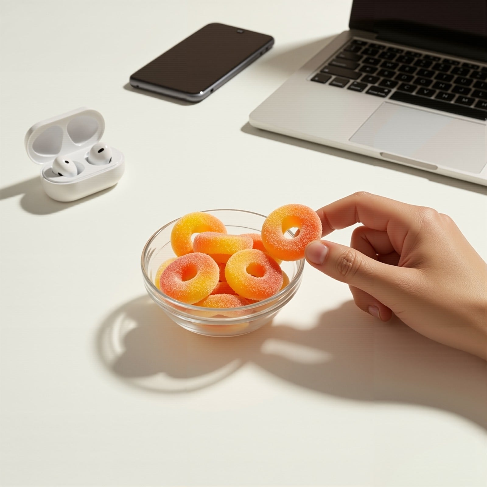 Cup candy Peach Ring Fun fruit Bites 6oz