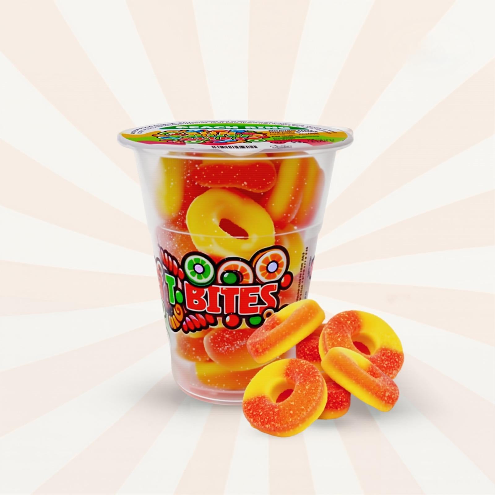 Cup candy Peach Ring Fun fruit Bites 6oz