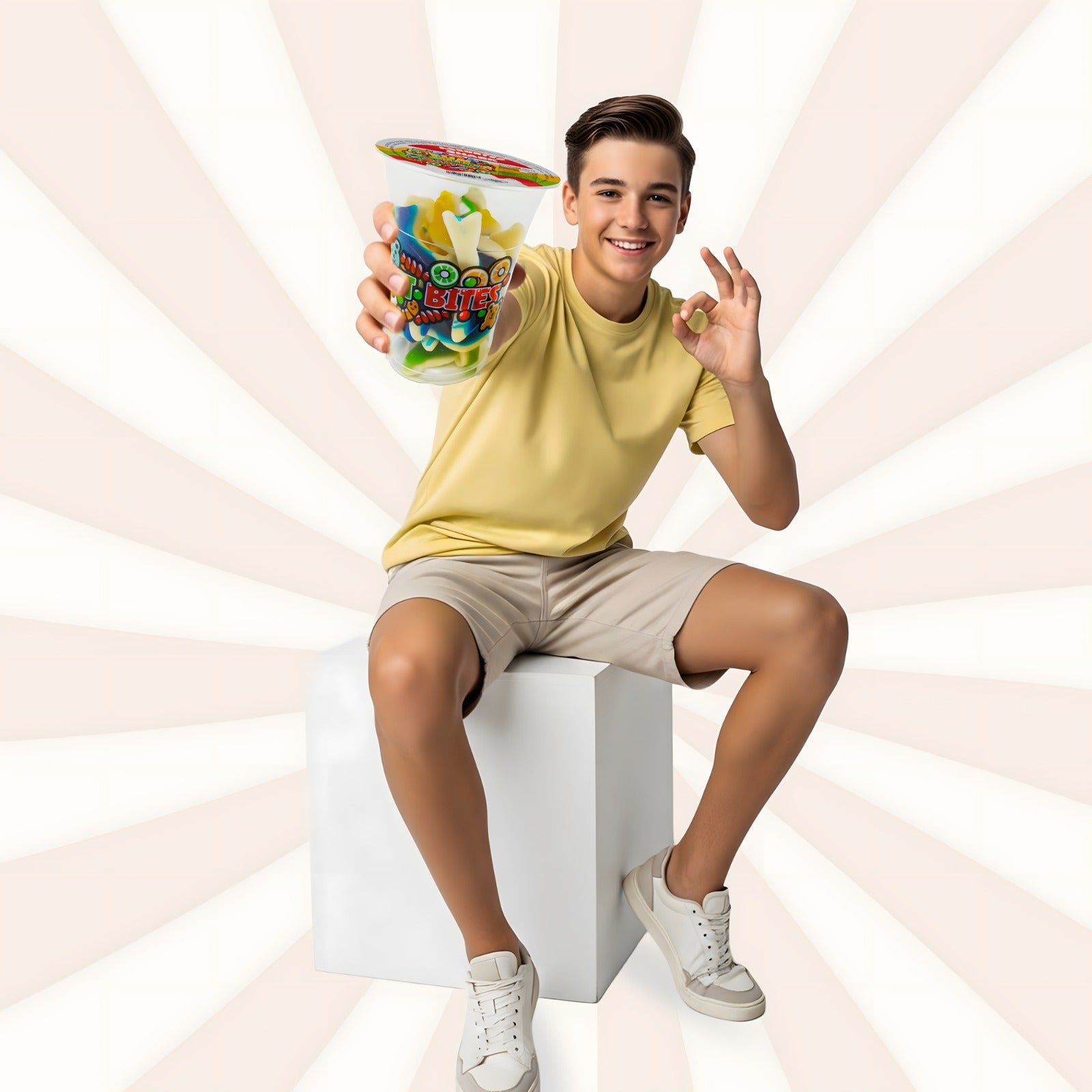 Cup candy Assorted Shark Fun fruit Bites 6oz