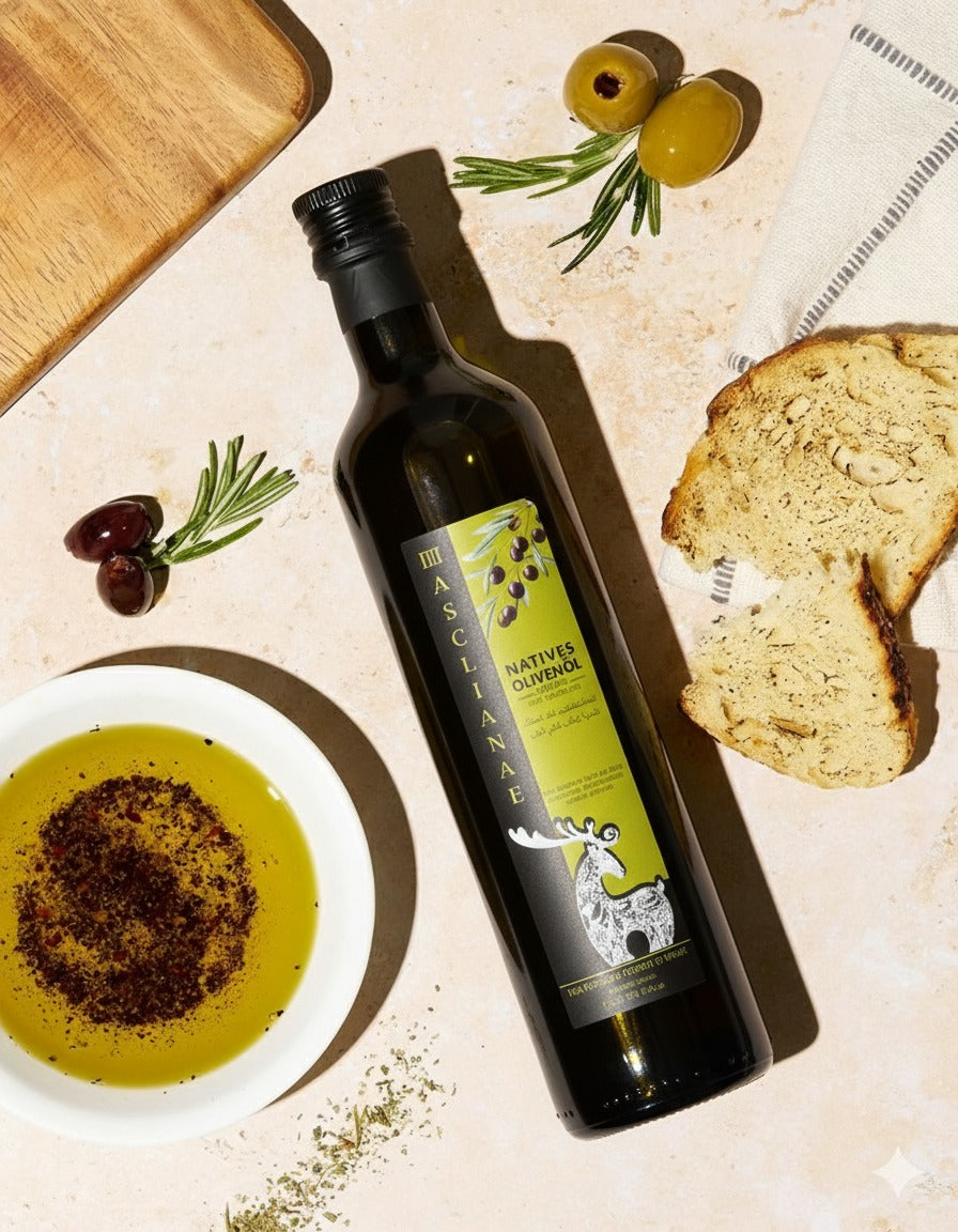 Masclianae Extra Virgin Olive Oil, Premium Tunisian, First Cold Pressed,  Perfect for Cooking, 1 Liter (33.8 fl oz)