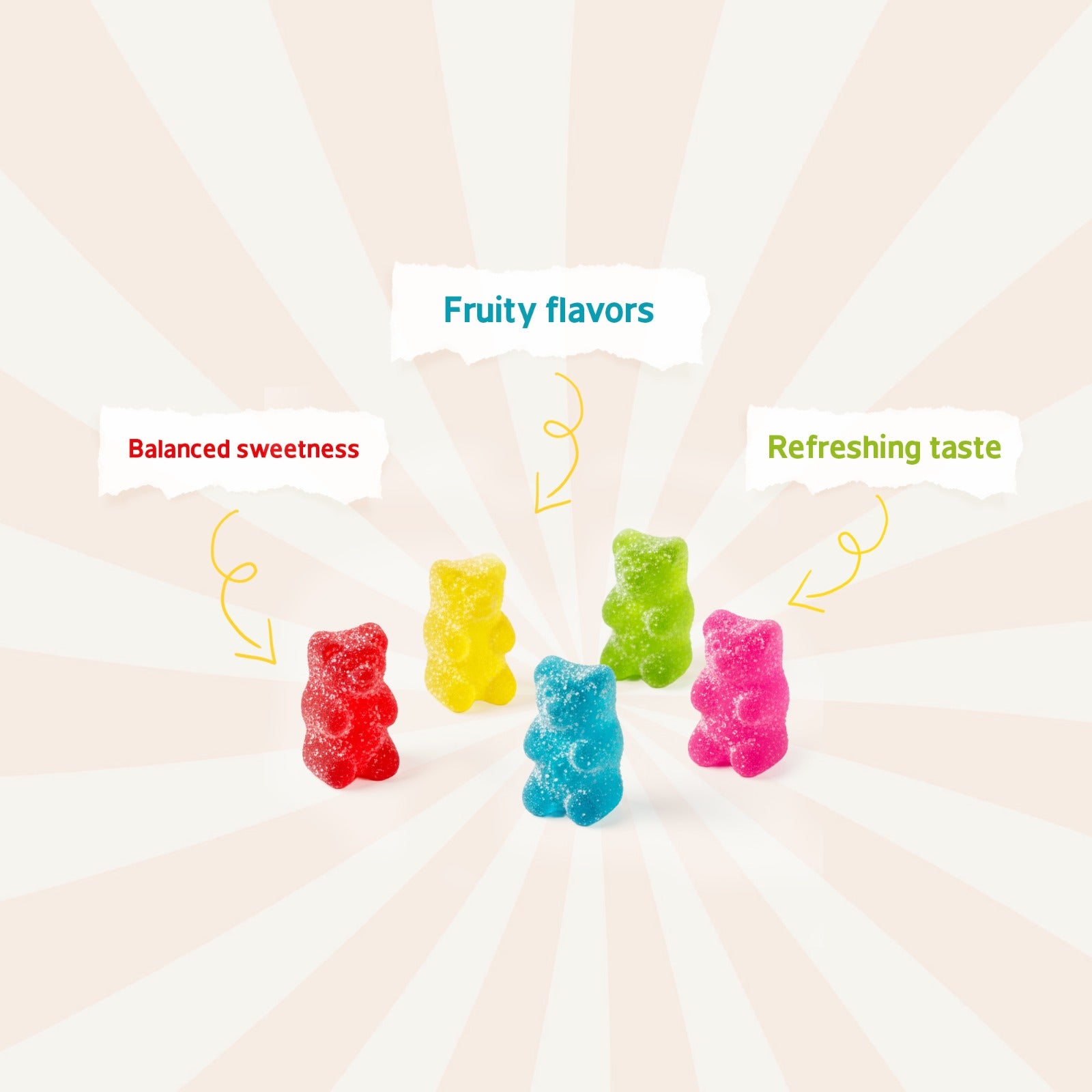 Cup candy Neon Gummy Bear Fun fruit Bites 6oz