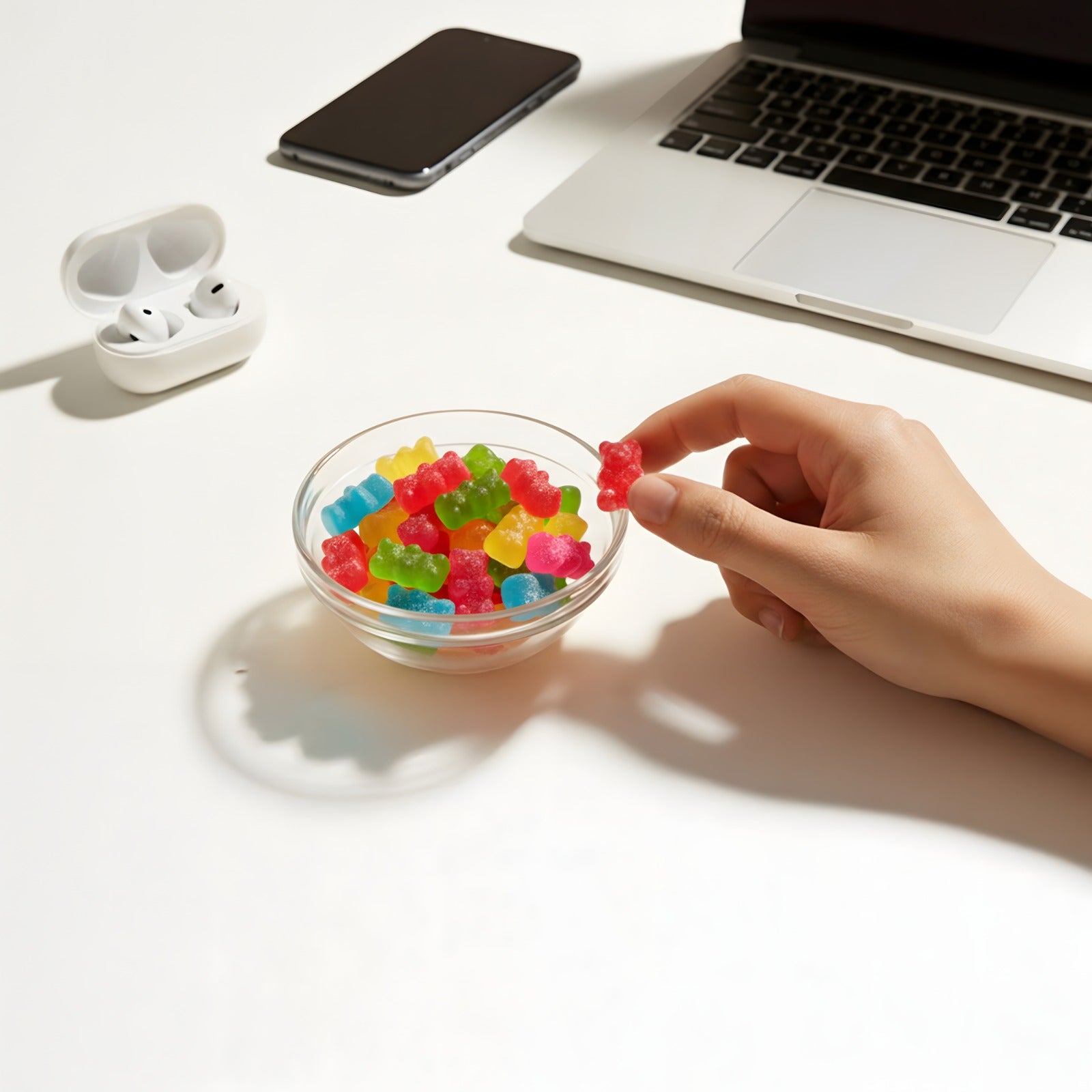 Cup candy Neon Gummy Bear Fun fruit Bites 6oz