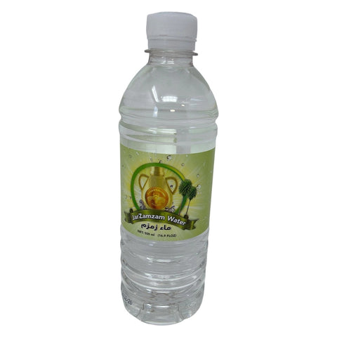 12-pack of Zamzam Jar Zamzam Water bottles, 16.9 oz each, featuring pure natural mineral water in clear bottles.