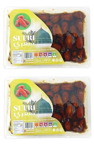 Yummies Sufri Vaccum Dates 2.2 lbs 2kg Boxes – “Premium” Fresh Organic Pitted Dates with Soft Chewy Texture, Non-GMO Verified, Good Source of Fiber, US Shipped, No Sugar Added (2 Packs) - SANI-LLC