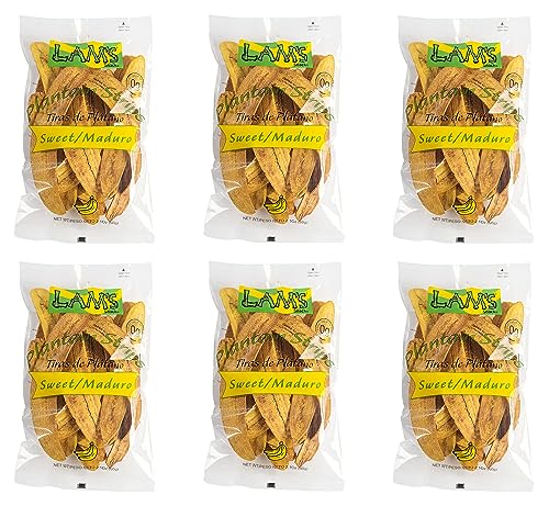 Lam's Plantain strips| Vegetable snacks| Healthy snacks| Gluten Free | Banana Chips (Sweet/Maduro) |All Natural|2.1oz|60g