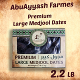 Dates | AbuAyyash Farms | Large & Medium Choice Medjool Dates | 2.2 & 1 pound BOX | 2.2LB. (1kg) & 1LB(453g) || Hand-Picked, Fresh from Jordan Valley | Vegan, Non-GMO