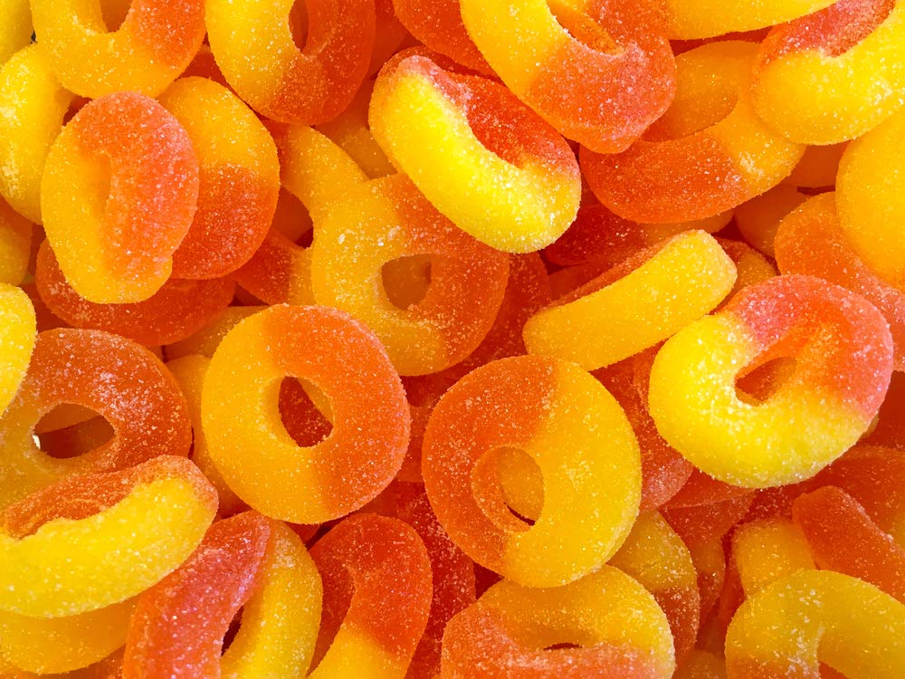 Cup Candy: PEACH RINGS of the best daily flavors, 6oz