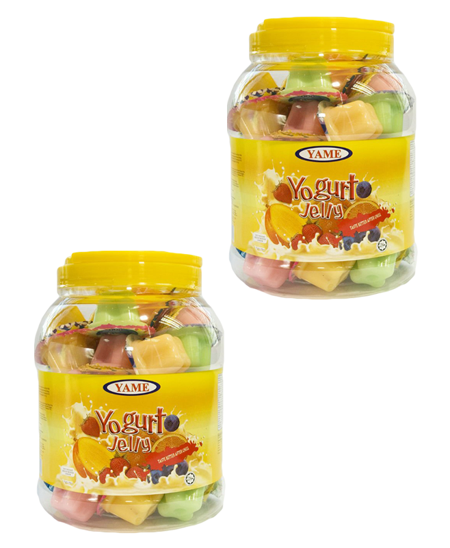 YAME-Halal حلال PUDDING YOGURT JELLY JAR ASSORTED WITH NATA DE COCO (Product of Malaysia)