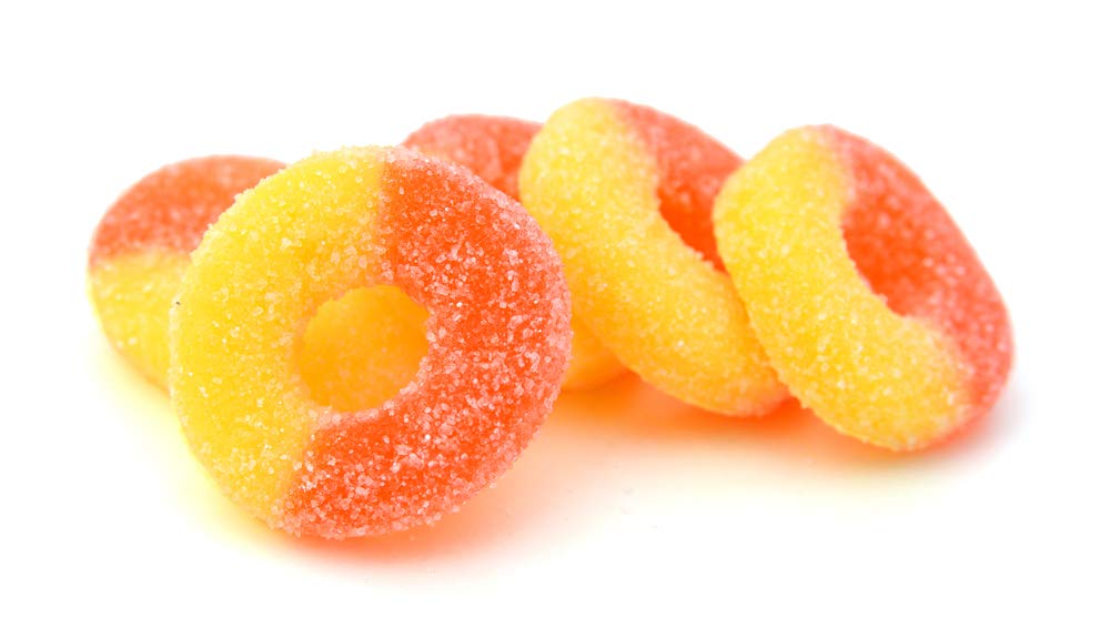 Cup Candy: PEACH RINGS of the best daily flavors, 6oz