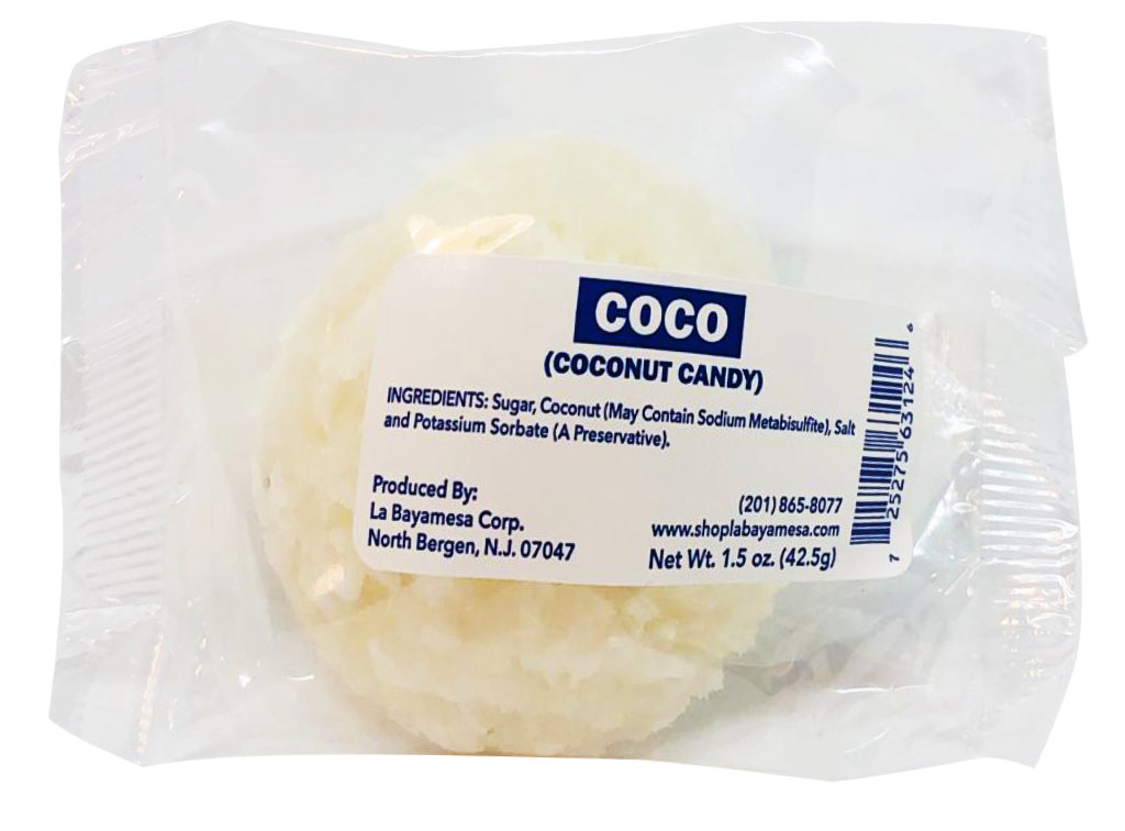 LaBayamesa –Coco Blanco- 1.5 OZ individually wrapped pcs -Premium Coconut & Milk Candy Snack