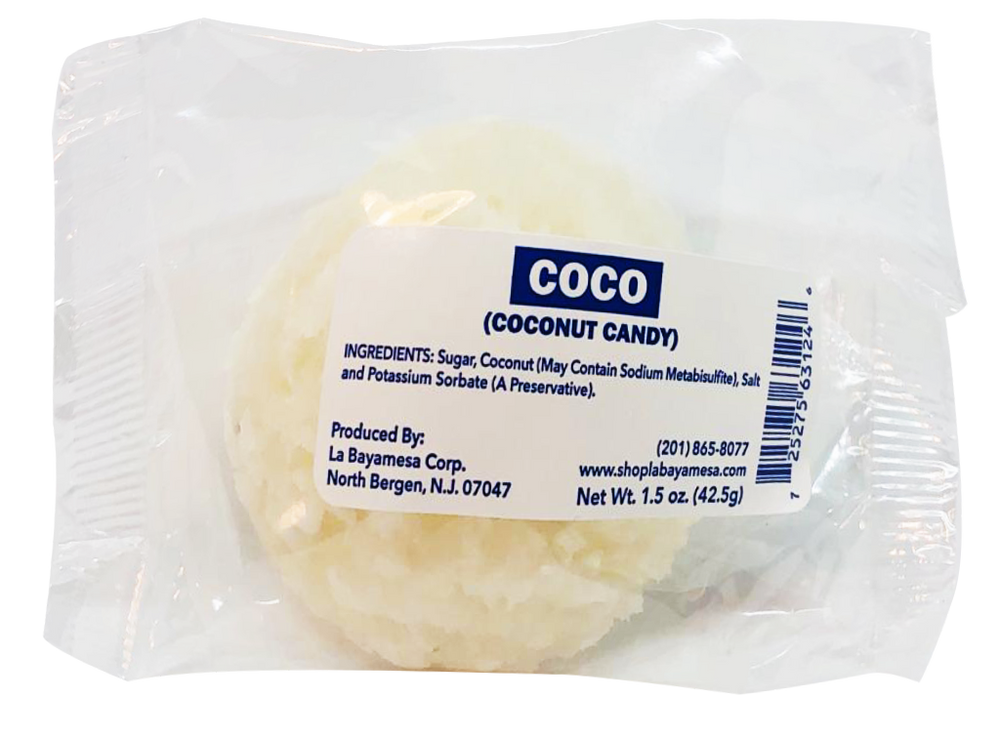 La Bayamesa Coco Blanco Individually Wrapped Candy, Premium Coconut & Milk Candy 1.5oz