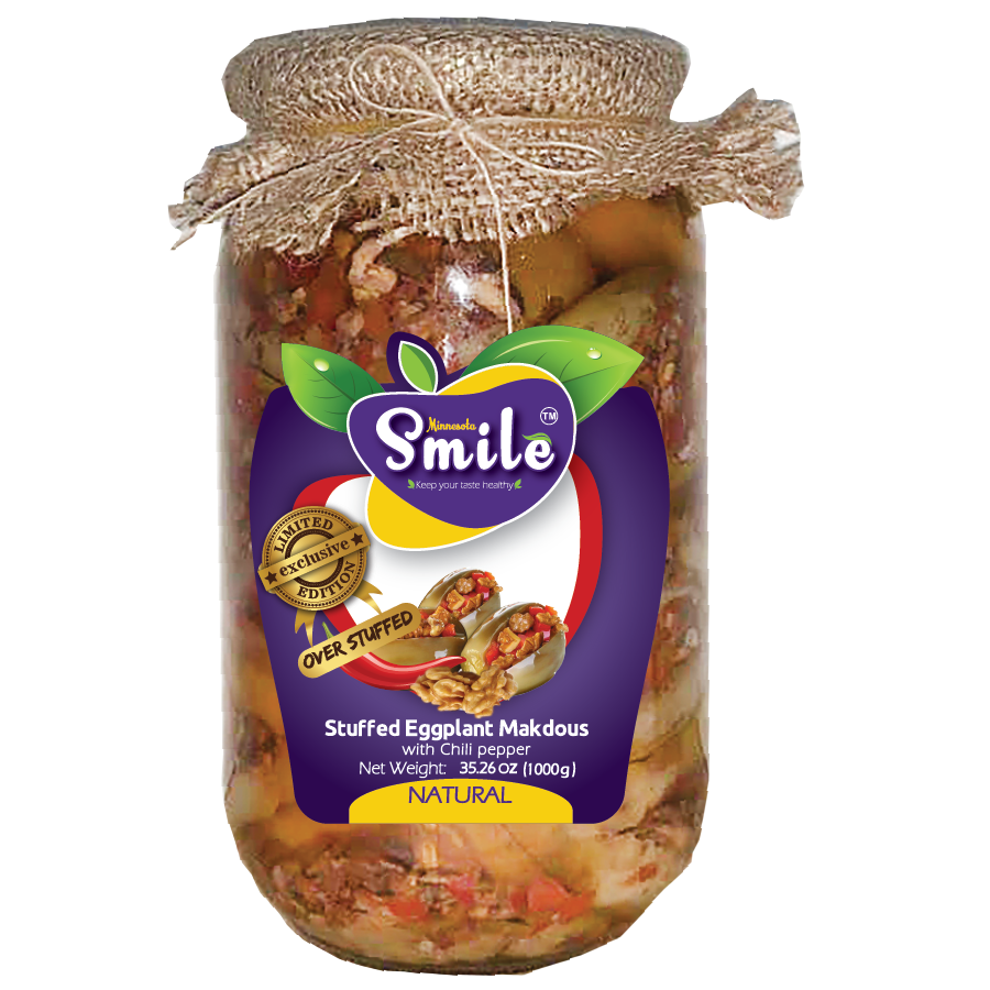Smile Over Stuffed "Spicy" Eggplant Makdous 1000 Gm
