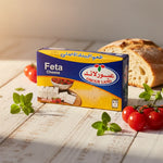 Obour Land Feta cheese 250g block, creamy white cheese ideal for salads and breakfast dishes.
