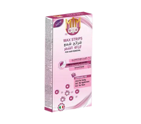 MIM Hair Removal Wax Strips Ultimate Kit for Sensitive Skin, 28-count, for face and body, with natural wax strips and applicator sticks.