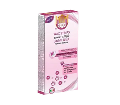 MIM Hair Removal Wax Strips Ultimate Kit for Sensitive Skin, 28-count, for face and body, with natural wax strips and applicator sticks.