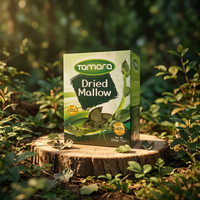 Tamara Dried Mallow leaves for stews, premium hand-picked herbal tea and cooking ingredient, 200g package.