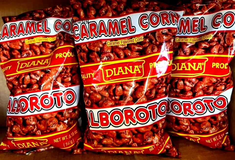 3 packs of Diana Caramel corn alboroto
